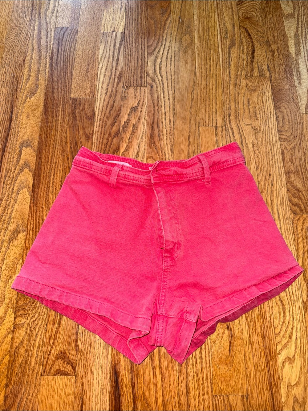 Universal Thread Bright Pink High-Waist Denim Shorts